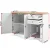 Artiss Buffet Sideboard, MDF Frame, White, 110x40x78cm - Berne, Ample Storage, Vintage Finish, Easy Assembly