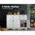 Artiss Buffet Sideboard, MDF Frame, White, 110x40x78cm - Berne, Ample Storage, Vintage Finish, Easy Assembly