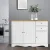 Artiss Buffet Sideboard, MDF Frame, White, 110x40x78cm - Berne, Ample Storage, Vintage Finish, Easy Assembly