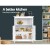 Artiss Buffet Sideboard, E1 MDF & Particle Board, 60x30x80cm, White, Ample Storage, Louvred Doors, Easy Assembly
