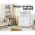 Artiss Buffet Sideboard, E1 MDF & Particle Board, 60x30x80cm, White, Ample Storage, Louvred Doors, Easy Assembly