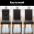 Artiss Dining Chair Covers 4 Pack, Stretch Spandex Slipcovers, Dark Grey, Fits 38-45cm, Washable & Removable