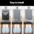 Artiss 4 Pack Dining Chair Covers, Stretch Spandex Slipcovers, Removable, Washable, Banquet, Grey, 38-45cm