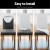 Artiss 6x White Dining Chair Covers, Spandex Stretch Slipcovers, Removable, Fits 38-45cm, Banquet & Wedding