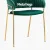 Artiss Diala Dining Chairs Set of 2 - Green Velvet Armchairs with Metal Frame, 77cm Height, Elegant and Durable Design Artiss Diala Dining Chairs Set of 2 - Green Velvet Armchairs with Metal Frame, 77cm Height, Elegant and Durable Design