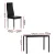 Artiss 5-Piece Dining Set - Black Modern Design, 18mm MDF Table, PVC Seats, Powder-Coated Metal Frame, Easy Assembly
