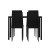 Artiss 5-Piece Dining Set - Black Modern Design, 18mm MDF Table, PVC Seats, Powder-Coated Metal Frame, Easy Assembly
