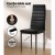 Artiss 5-Piece Dining Set - Black Modern Design, 18mm MDF Table, PVC Seats, Powder-Coated Metal Frame, Easy Assembly