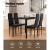 Artiss 5-Piece Dining Set - Black Modern Design, 18mm MDF Table, PVC Seats, Powder-Coated Metal Frame, Easy Assembly