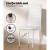 Artiss White Dining Set - Modern 5-Piece with 18mm MDF Table & PVC Chairs, Powder-Coated Metal Frame, Easy Assembly