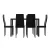 Artiss Modern Black 7-Piece Dining Set – 18mm MDF Table, PVC Chairs, Metal Frame, Easy Assembly, Water Resistant