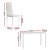 Artiss 7-Piece Modern Dining Set with 6 Chairs, White - 18mm MDF Tabletop, Powder-Coated Metal Frame, Easy Assembly