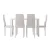 Artiss 7-Piece Modern Dining Set with 6 Chairs, White - 18mm MDF Tabletop, Powder-Coated Metal Frame, Easy Assembly