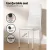 Artiss 7-Piece Modern Dining Set with 6 Chairs, White - 18mm MDF Tabletop, Powder-Coated Metal Frame, Easy Assembly