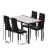 Artiss Marble-Effect Dining Set: 1 Table & 4 Chairs, 18mm MDF Top, Metal Legs, PVC Seats, Water-Resistant, Black & White
