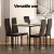 Artiss Marble-Effect Dining Set: 1 Table & 4 Chairs, 18mm MDF Top, Metal Legs, PVC Seats, Water-Resistant, Black & White
