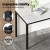 Artiss Marble-Effect Dining Set: 1 Table & 4 Chairs, 18mm MDF Top, Metal Legs, PVC Seats, Water-Resistant, Black & White