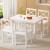 Artiss Kaye 5-Piece Dining Set - White 4-Seater with Pinewood Legs, X-Back Chairs & Melamine Finish, 1-Year Warranty