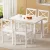 Artiss Kaye 5-Piece Dining Set - White 4-Seater with Pinewood Legs, X-Back Chairs & Melamine Finish, 1-Year Warranty