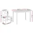 Artiss Kaye 5-Piece Dining Set - White 4-Seater with Pinewood Legs, X-Back Chairs & Melamine Finish, 1-Year Warranty