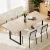 Artiss 2M Extendable Dining Table - Natural Wood Top, Black Metal Legs, Seats 4-6, 140-200cm, Easy Assembly
