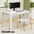 Artiss 5 Piece Dining Table and Chairs Set White – 120cm Wood Table, 4 Beech Wood Leg Chairs, Modern Kitchen Furniture