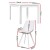 Artiss 5-Piece Dining Set – Rectangle White Table 120x70cm with 4 Cushioned Chairs, Sturdy Steel Legs, Modern Design