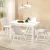 Artiss 5-Piece Dining Set – Rectangle White Table 120x70cm with 4 Cushioned Chairs, Sturdy Steel Legs, Modern Design