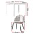 Artiss 5 Piece Dining Table and 4 Chairs Set, White Sherpa Upholstery, 120x70cm, Sturdy Steel Legs, Modern Design