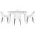 Artiss 5 Piece Dining Table and 4 Chairs Set, White Sherpa Upholstery, 120x70cm, Sturdy Steel Legs, Modern Design