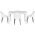Artiss 5 Piece Dining Table and 4 Chairs Set, White Sherpa Upholstery, 120x70cm, Sturdy Steel Legs, Modern Design