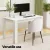Artiss 5 Piece Dining Table and 4 Chairs Set, White Sherpa Upholstery, 120x70cm, Sturdy Steel Legs, Modern Design