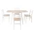 Artiss 5-Piece Foldable Dining Set – Natural White, Space-Saving Scandi Design, MDF & Powder-Coated Metal, 120cm Table