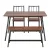 Artiss Rustic Brown Dining Table Set for 4 - Includes 2 Chairs & Bench, Durable MDF & Metal, Compact Space-Saving Design Artiss Rustic Brown Dining Table Set for 4 - Includes 2 Chairs & Bench, Durable MDF & Metal, Compact Space-Saving Design