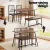 Artiss Rustic Brown Dining Table Set for 4 - Includes 2 Chairs & Bench, Durable MDF & Metal, Compact Space-Saving Design Artiss Rustic Brown Dining Table Set for 4 - Includes 2 Chairs & Bench, Durable MDF & Metal, Compact Space-Saving Design