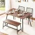 Artiss Rustic Brown Dining Table Set for 4 - Includes 2 Chairs & Bench, Durable MDF & Metal, Compact Space-Saving Design Artiss Rustic Brown Dining Table Set for 4 - Includes 2 Chairs & Bench, Durable MDF & Metal, Compact Space-Saving Design