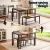 Artiss 4-Piece Rustic Brown Dining Table Set with Bench & Chairs, MDF & Metal Frame, Space-Saving, Versatile Design