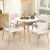Artiss 5 Piece Dining Set – 100cm Round White Table with Solid Beech Wood Legs and 4 Modern White Chairs, MDF Top