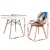 Artiss 5-Piece Dining Set – 100cm White Round MDF Table with Solid Beech Wood Legs and 4 Eiffel DSW Chairs
