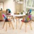 Artiss 5-Piece Dining Set – 100cm White Round MDF Table with Solid Beech Wood Legs and 4 Eiffel DSW Chairs