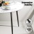 Artiss 5-Piece Dining Set, Round Marble Finish Table 110cm with 4 Velvet Grey Chairs, Metal Legs, Modern Style