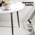 Artiss 5 Piece Dining Set – Marble White 110cm Round Table with Particle Board Top and 4 Sherpa Upholstered Chairs