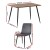 Artiss 5 Piece Dining Set Grey Velvet – 1 Dining Table with Wood Grain Finish and 4 Velvet Chairs, 120x80cm
