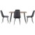 Artiss 5 Piece Dining Set Grey Velvet – 1 Dining Table with Wood Grain Finish and 4 Velvet Chairs, 120x80cm