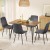 Artiss 5 Piece Dining Set Grey Velvet – 1 Dining Table with Wood Grain Finish and 4 Velvet Chairs, 120x80cm