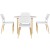 Artiss Demi 5-Piece Dining Table and Chairs Set, White Round MDF Tabletop, Pine Wood Legs, Seats 4, Nordic Style
