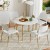 Artiss Demi 5-Piece Dining Table and Chairs Set, White Round MDF Tabletop, Pine Wood Legs, Seats 4, Nordic Style