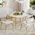 Artiss Demi 5-Piece Dining Table and Chairs Set, White Round MDF Tabletop, Pine Wood Legs, Seats 4, Nordic Style
