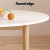 Artiss Demi 5-Piece Dining Table and Chairs Set, White and Grey, MDF Round Table, Pine Wood Legs, Seats 4, Modern