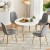 Artiss Demi 5-Piece Dining Table and Chairs Set, White and Grey, MDF Round Table, Pine Wood Legs, Seats 4, Modern